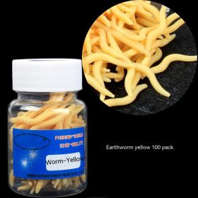 Soft Bait Fake Worm Mealworm Earthworm Red Bottled Bionic Lure (Option: Earthworms 100 Strips Fishy)